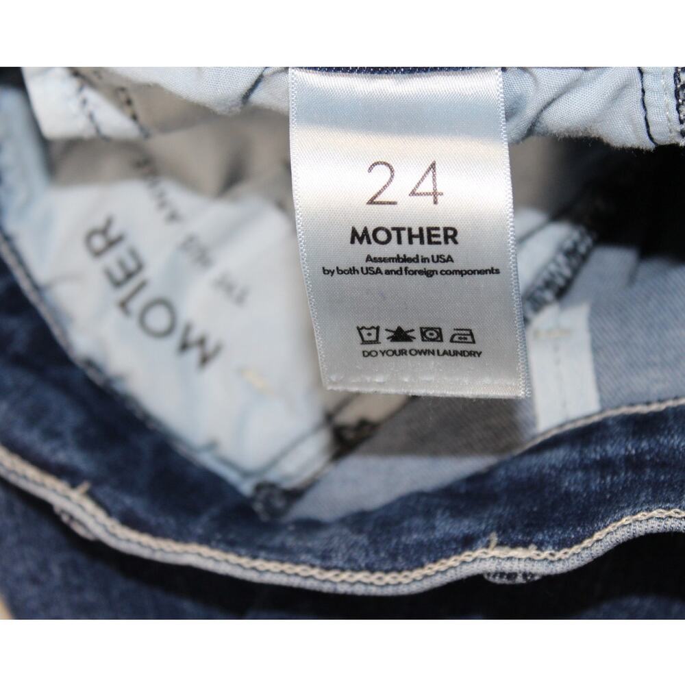Mother The Husler Ankle Fray Size 24 Heirloom Blue - Picture 6 of 8